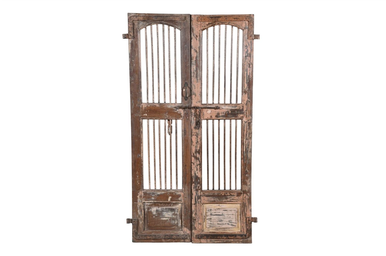 Antique Indian Teak Wood Jali Shutter Doors