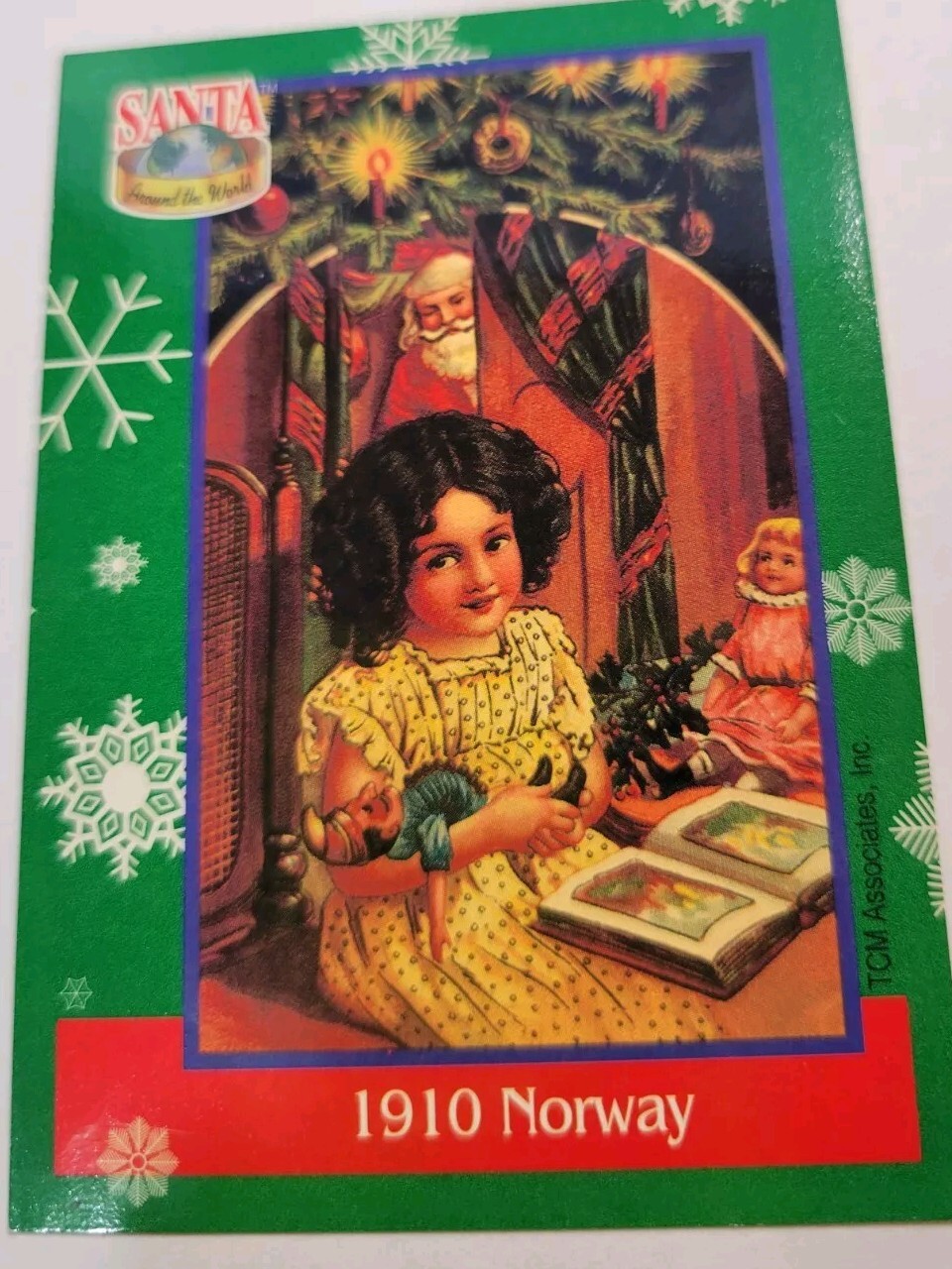 1995 TCM #34 Santa Around the World:Santa & Snowflakes 1910 Norway Christmas