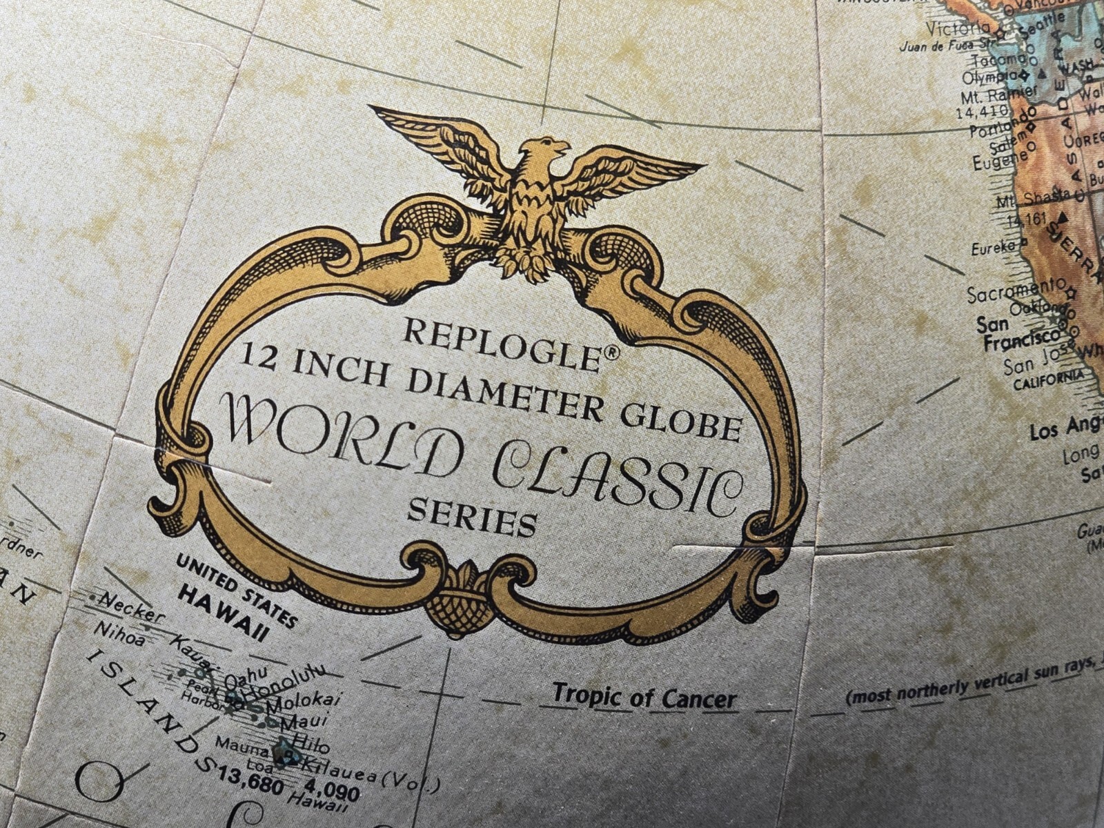 Vintage Replogle Globes 12″ Diameter Scan Globe World Classic Series
