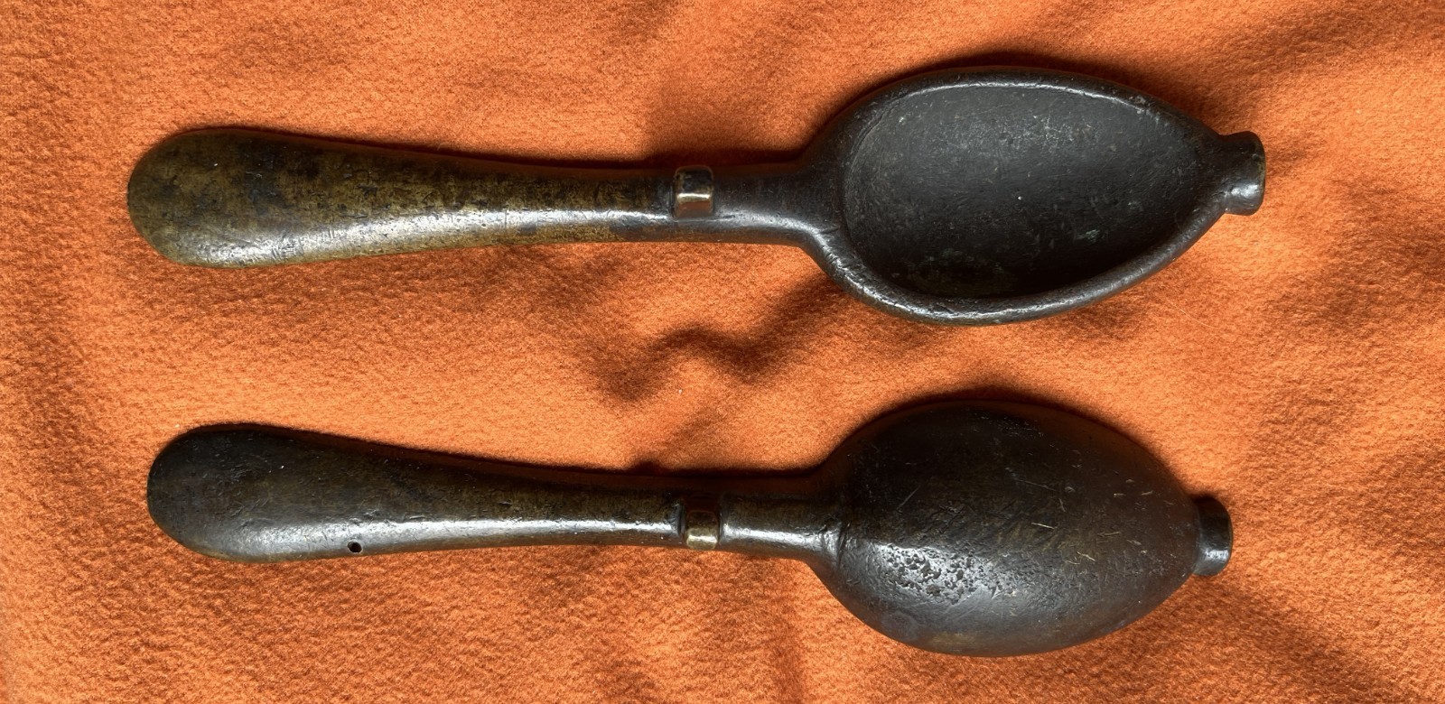 Early 18th Century Brass Spoon Mold – Rattail Hanoverian Pattern Pewter Spoons