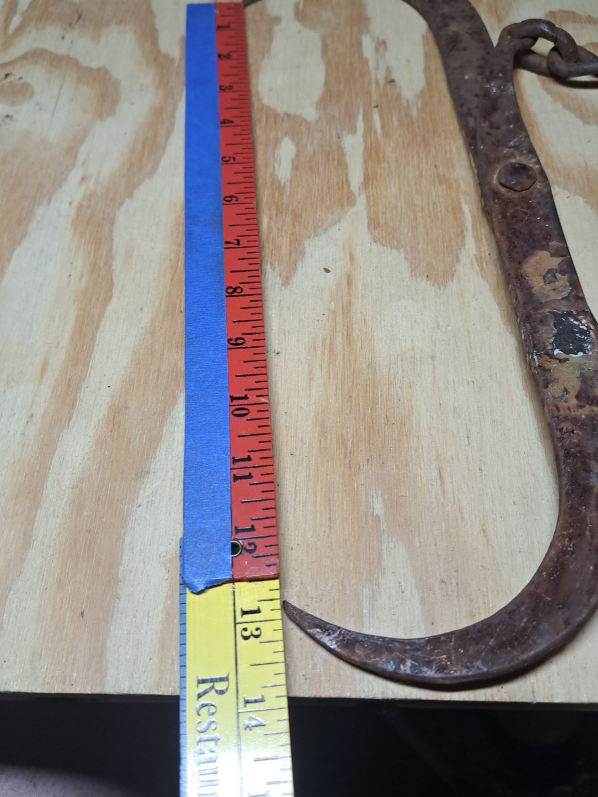 Antique Primitive Rustic Ice Block Log Tongs 14 inches Vintage Display