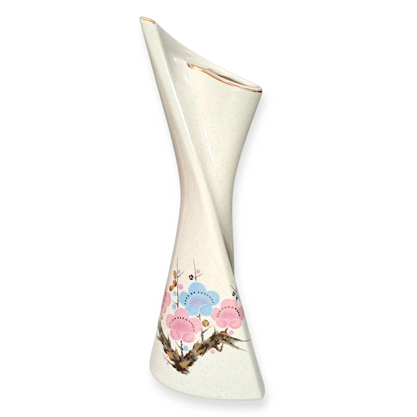Japanese Kutani Flower Vase Kabin Ikebana Arrangement Sakura Design Display V33