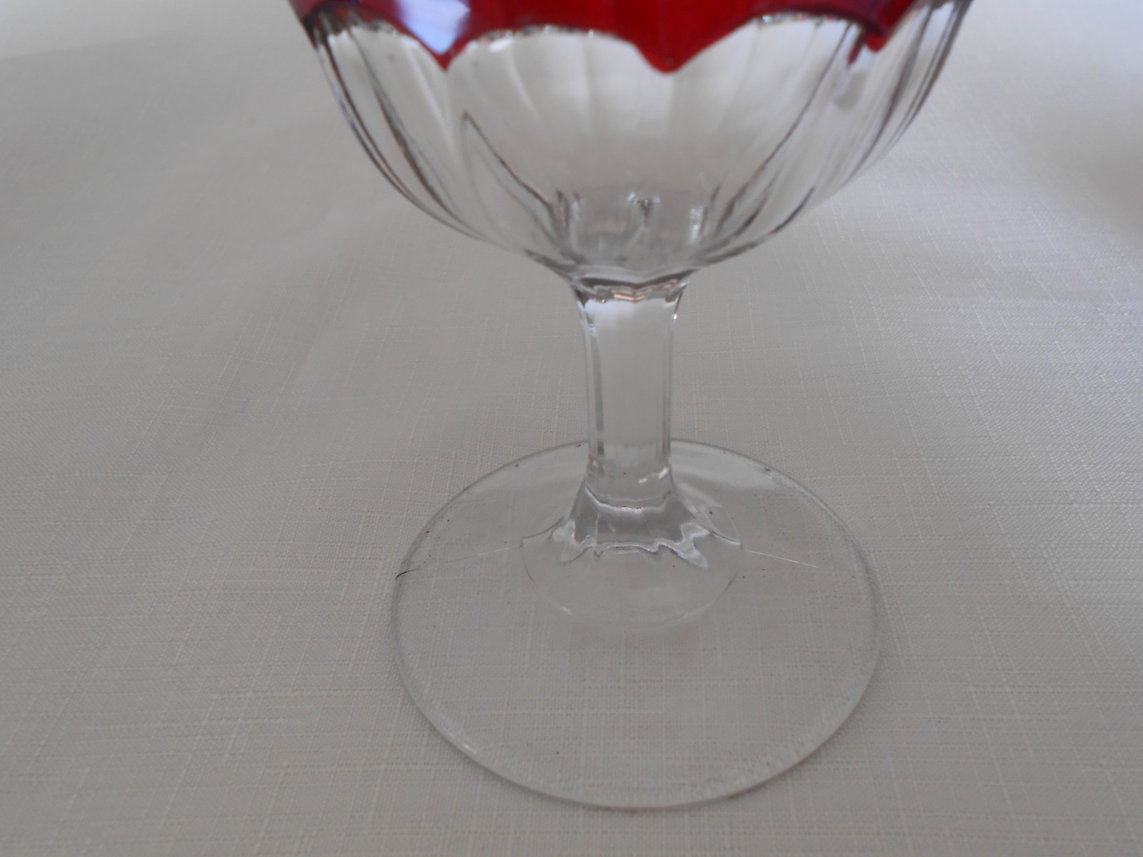3 Antique Ruby Red Flash Souvenir GOBLET, PITCHER 1907, MUG.