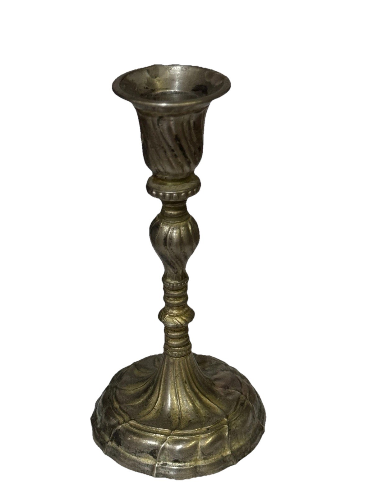 Vintage Silver Plated Candlestick Holder Decor Stamped BMF Germany Late 20th