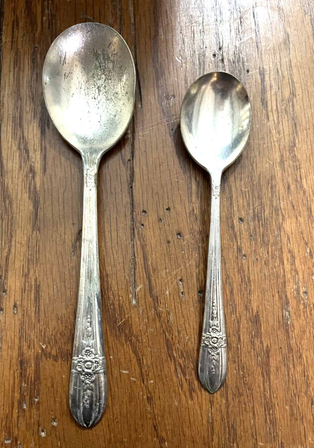 Wm Rogers Mfg Extra Plate Triumph Pattern 1941 I Silver Soup & Serving Spoon