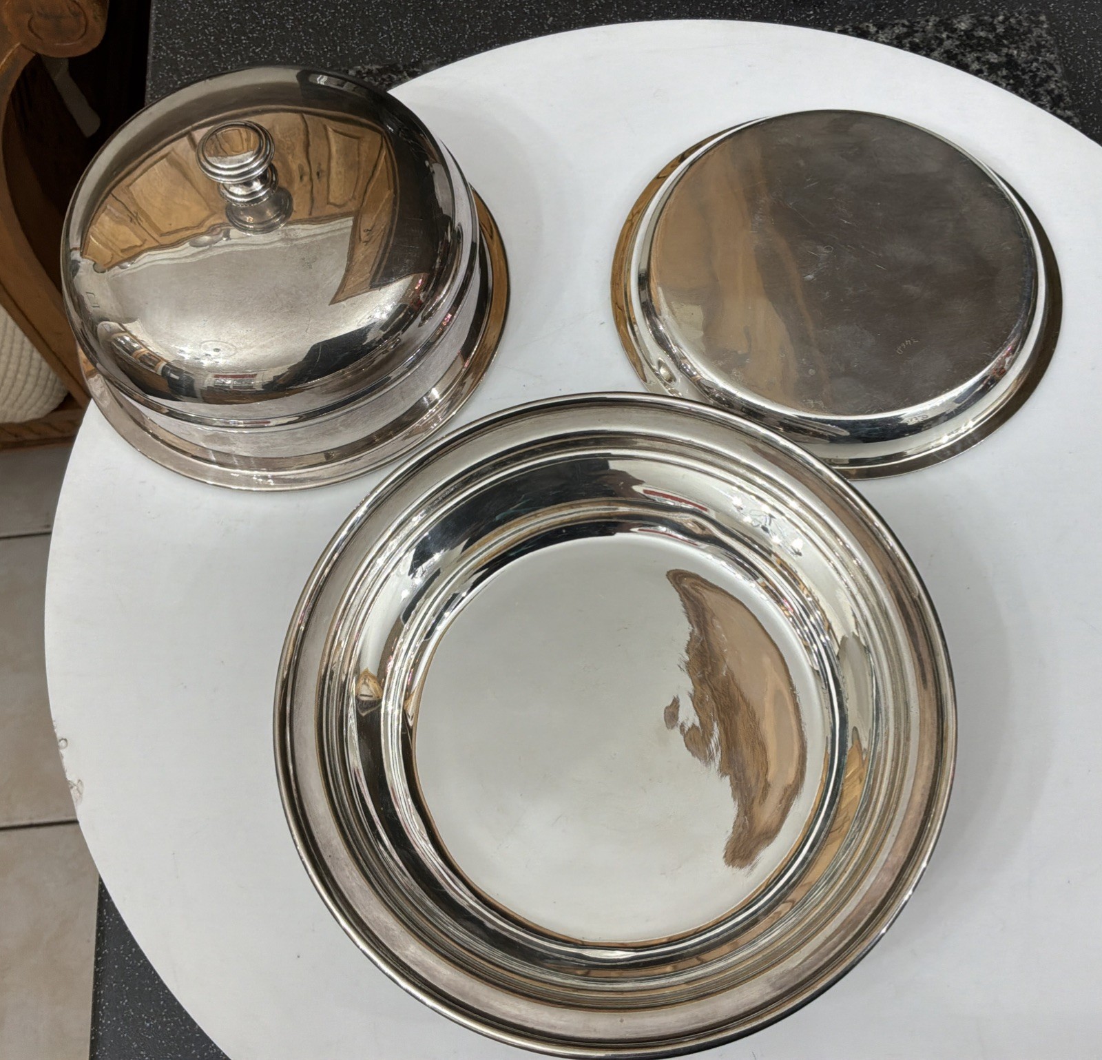 Vintage JD&S James DIxon Silver Plated ÈPNS Muffin Entree Chafing Dish & Lid