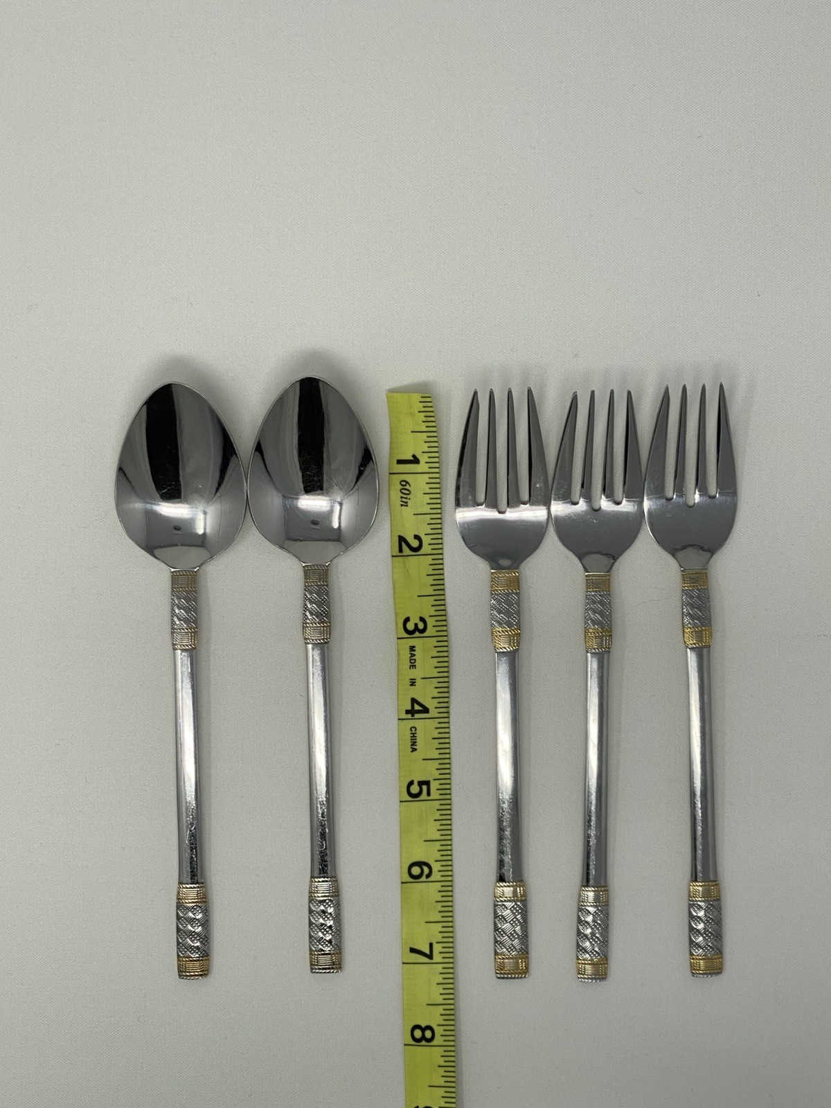 Wallace Golden Corsica 18/10 Stainless Steel Flatware lot spoons & forks