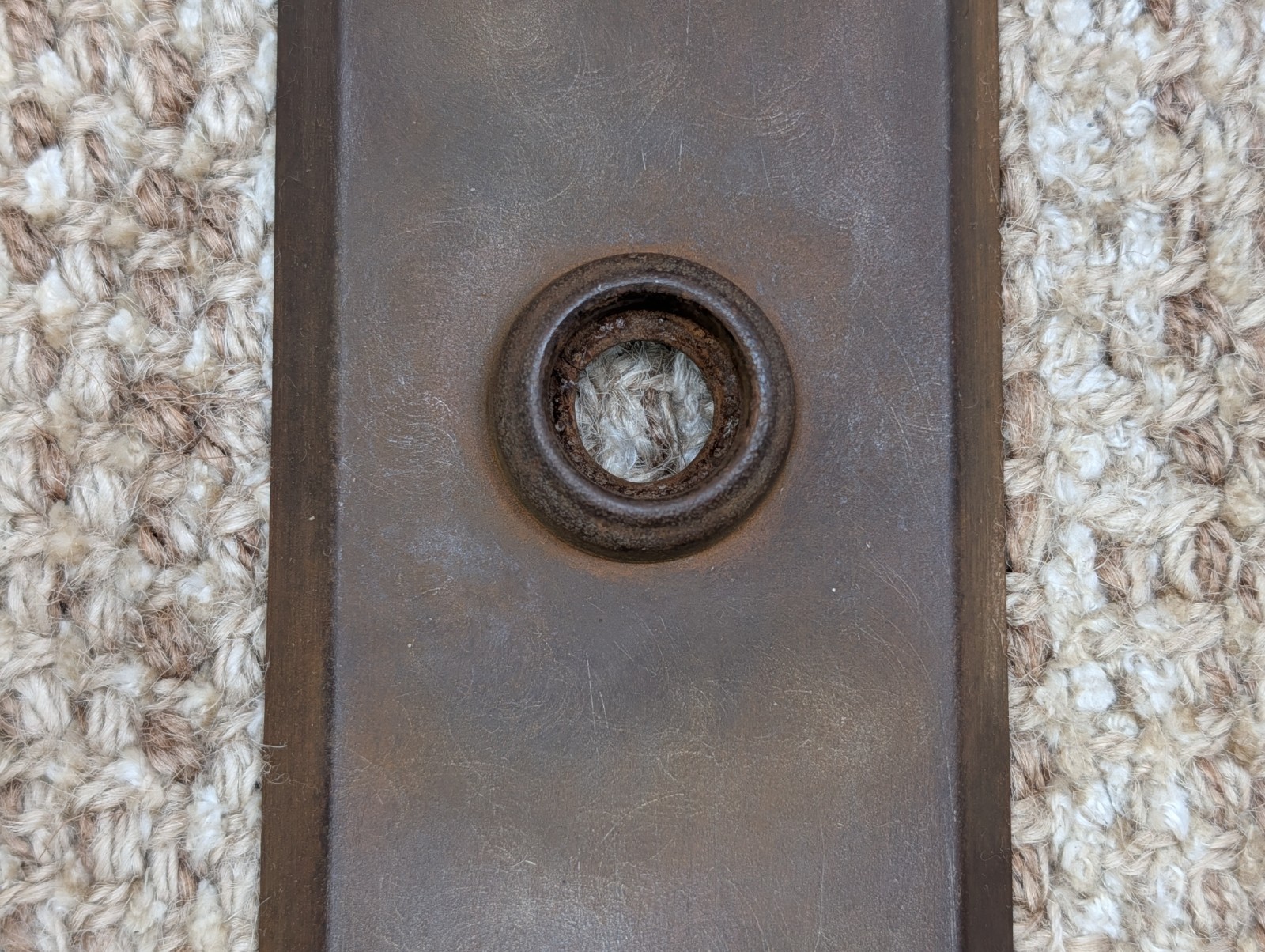 2 3/4″ x 10″ Antique Stamped Steel Door Knob Plate