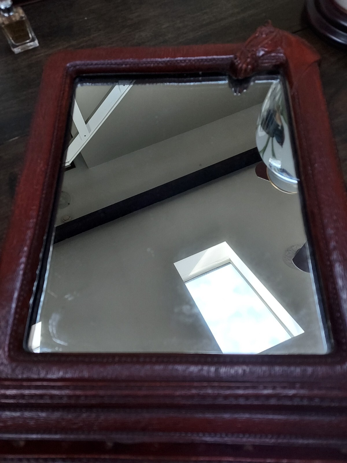 Syracuse Ornamental Co. (Syroco) Wood Horse Vintage w hooks MIrror 14″ x 10″