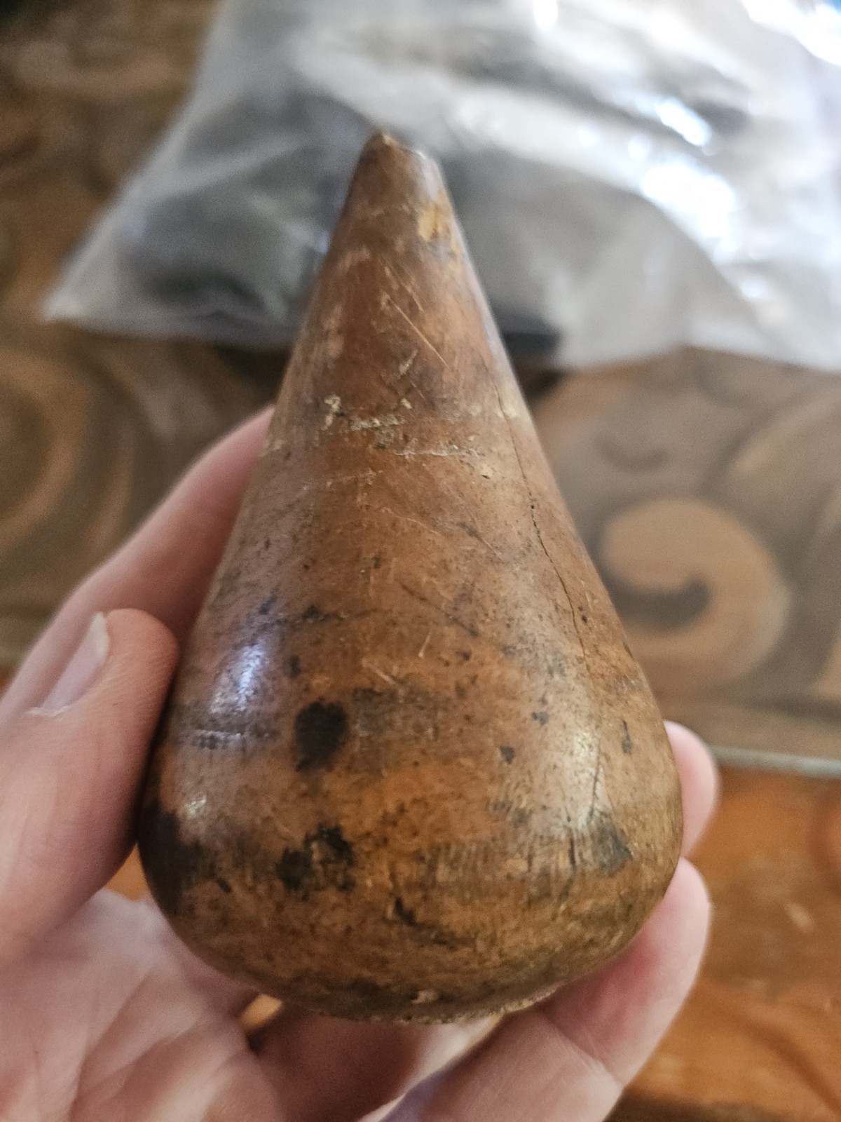 ANTIQUE Victorian Solid Wood Plumber’s Pipe-Flaring Turnpin Honest Patina