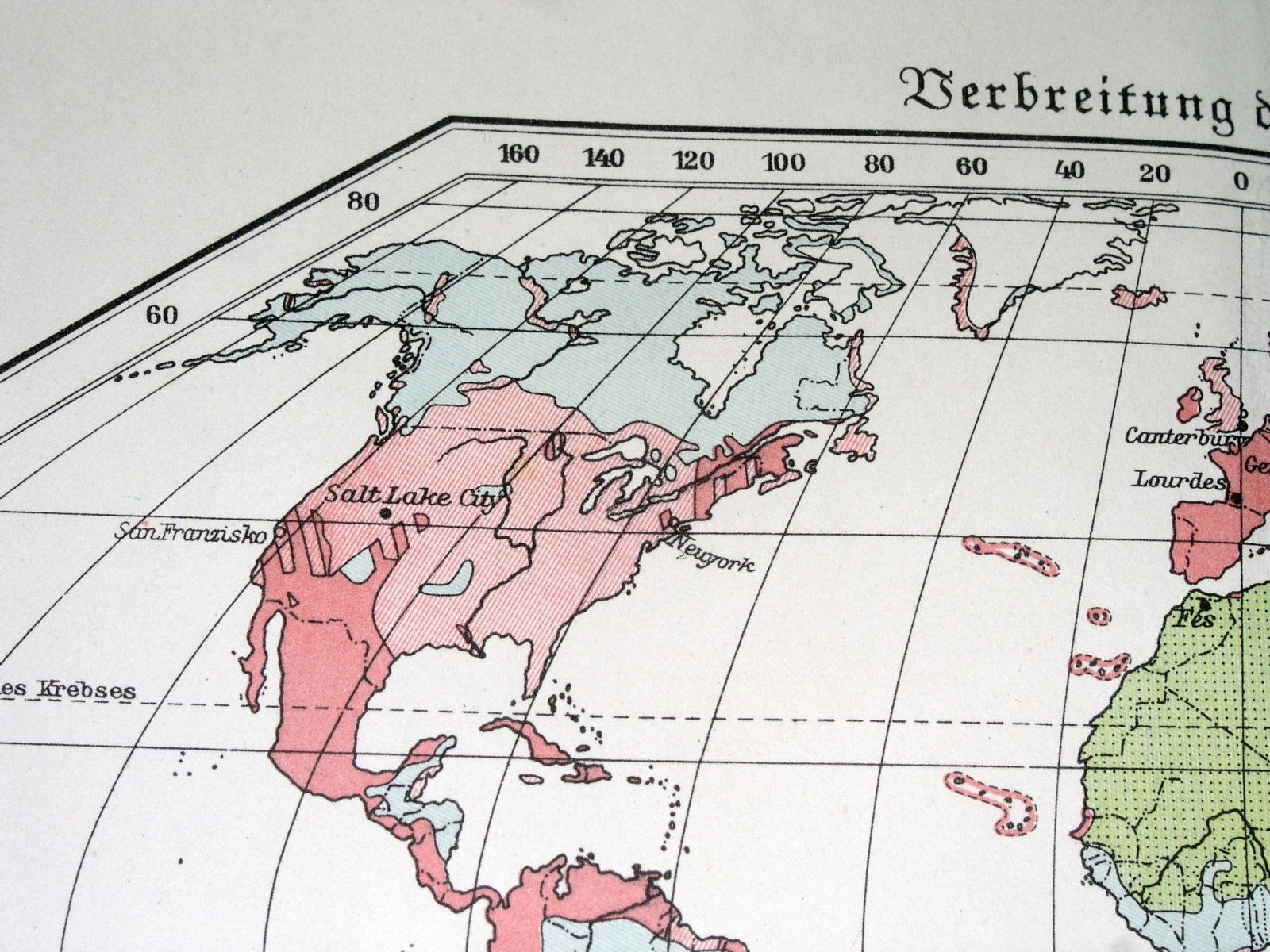 1937 ORIGINAL VINTAGE MAP OF THE WORLD RELIGIONS AMERICA AFRICA ASIA EUROPE