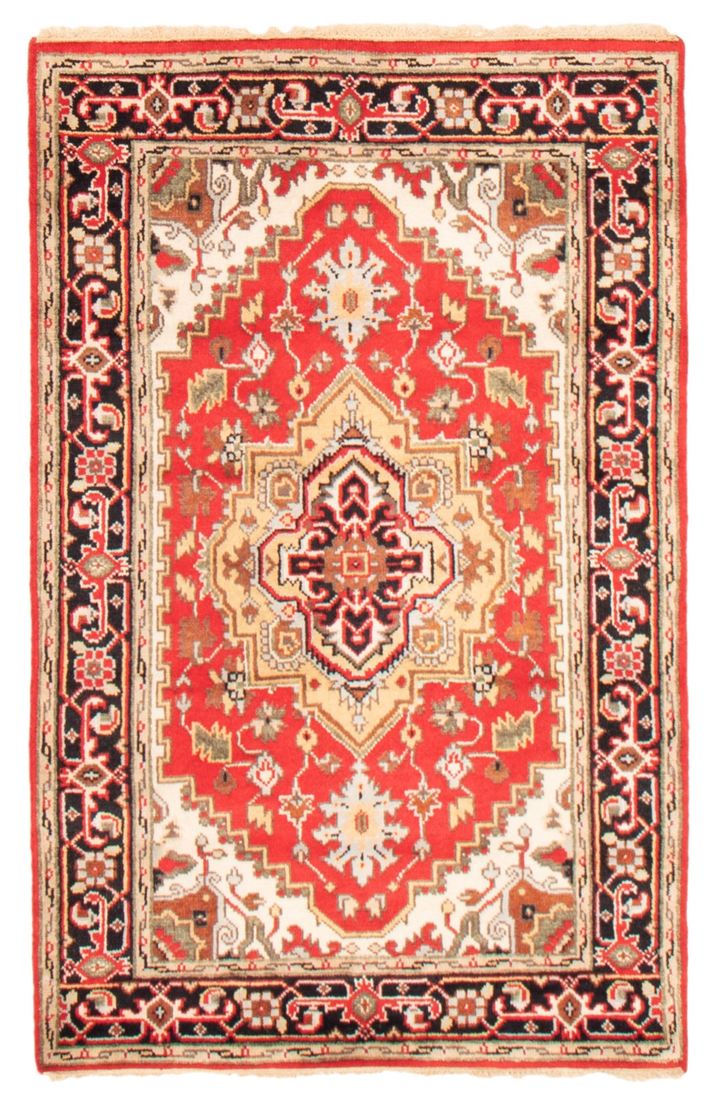 Traditional Vintage Hand-Knotted Area Rug 3’10” x 6’0″ Oriental Wool Carpet