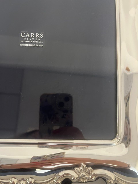 Carrs of Sheffield Large Sterling Silver Hallmarked 925 Frame 20 x 25cm