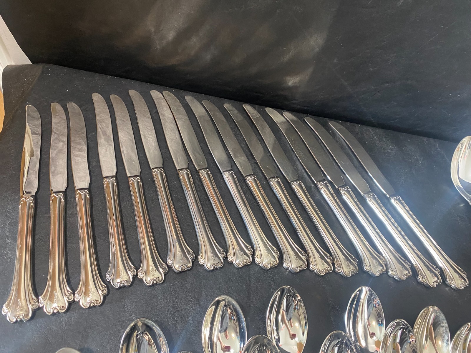 FB Rogers silverplate flatware 82 pieces American Chippendale fork spoon knife +