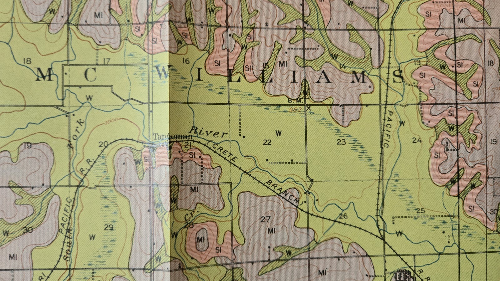 1912 Otoe County Nebraska USDA Soil Map 44″ x 22″ in Color Geology