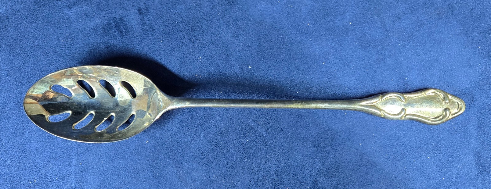 Vintage Silver Plate Pierced Spoon, Royal Limited Slotted Spoon