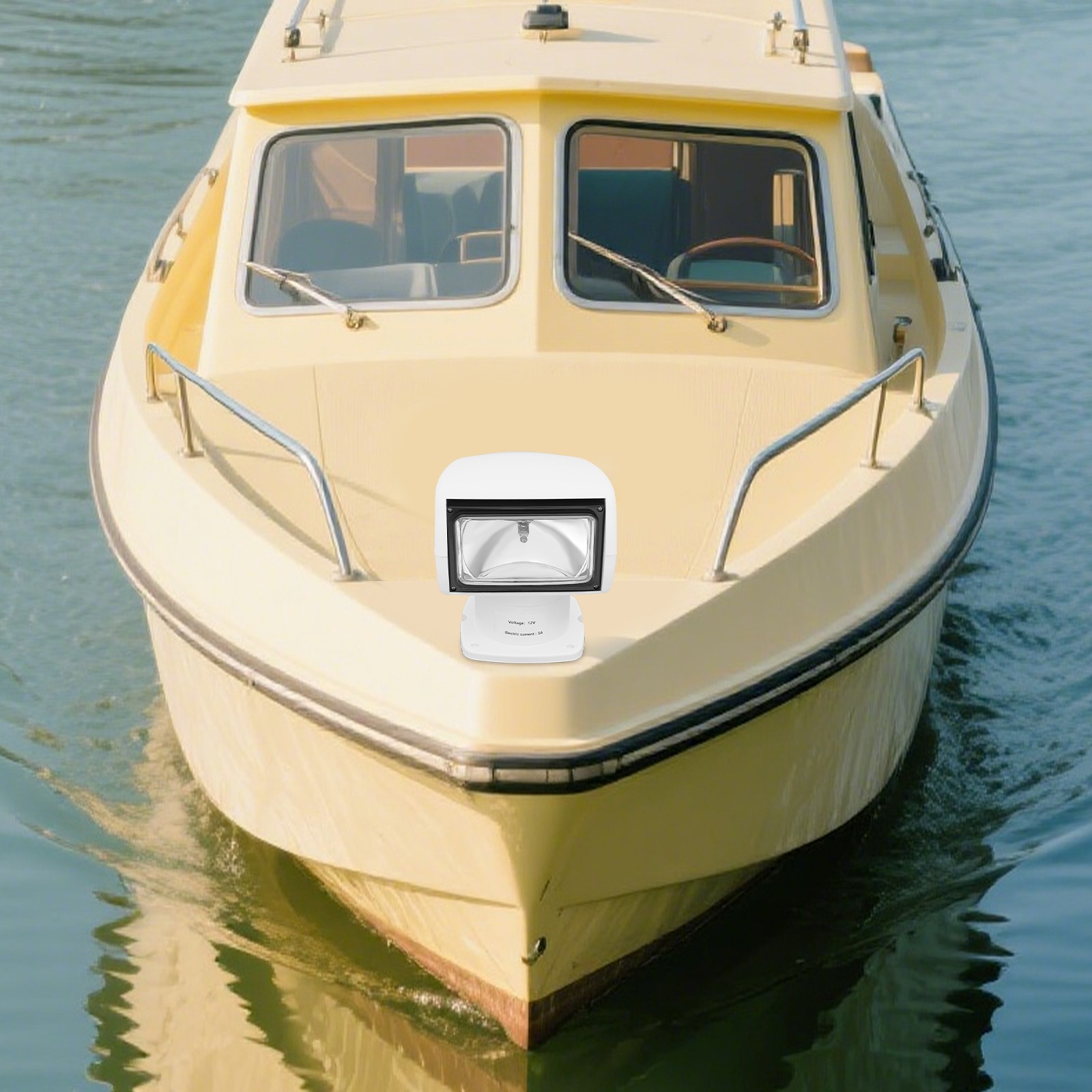 Boat Spotlight with Remote Control, Yacht Searchlight,12V 100W Searchlight