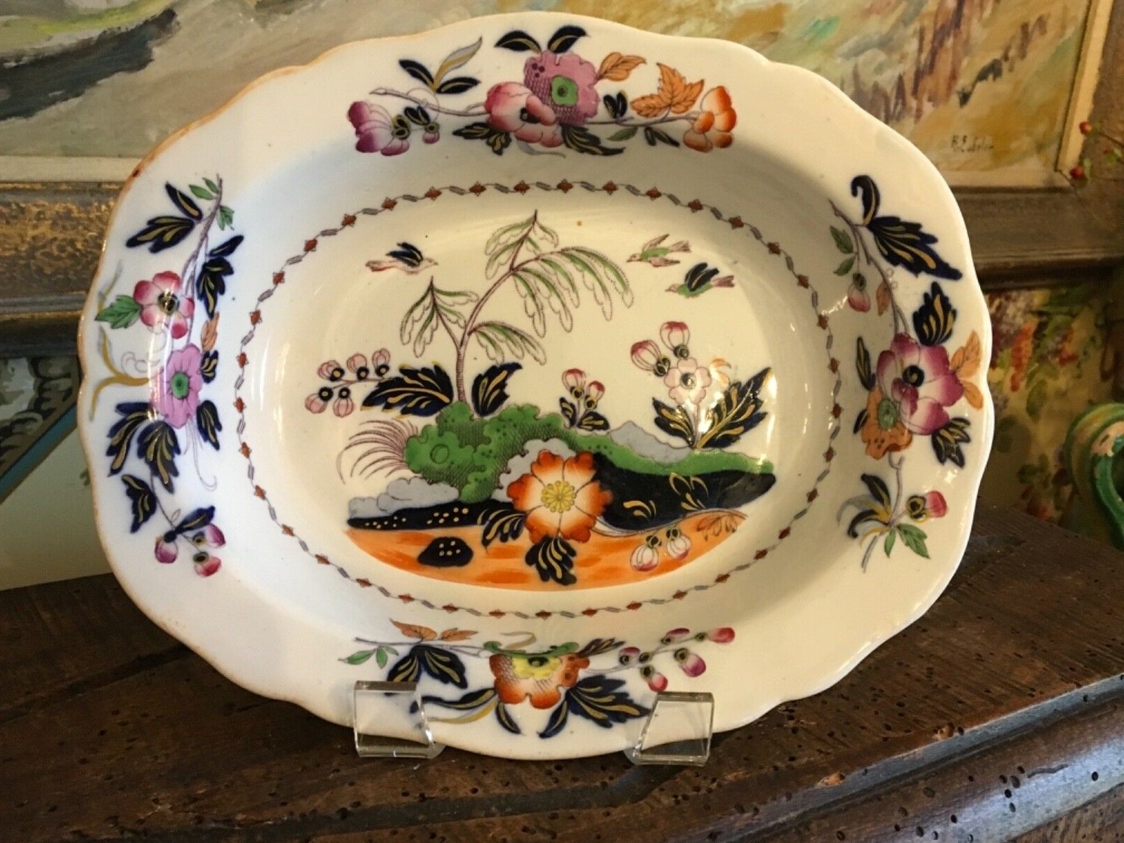Antique English John Ridgway & Co Imperial Large Deep Serving Bowl Circa 1820s