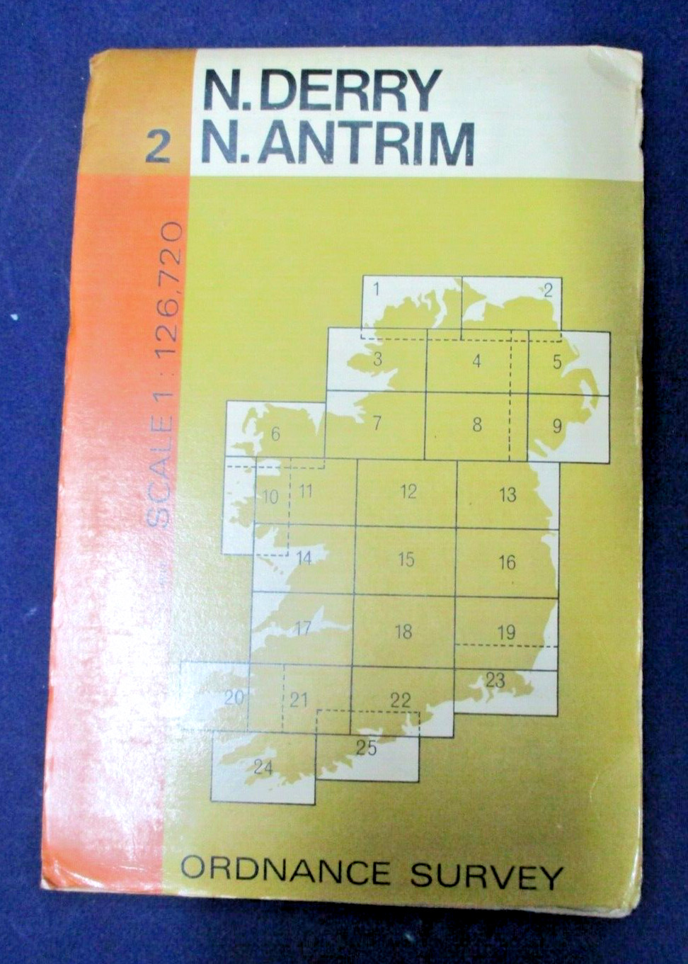 Vintage Ordnance Survey Map – N. Derry/N. Antrim – No 2 – 1974