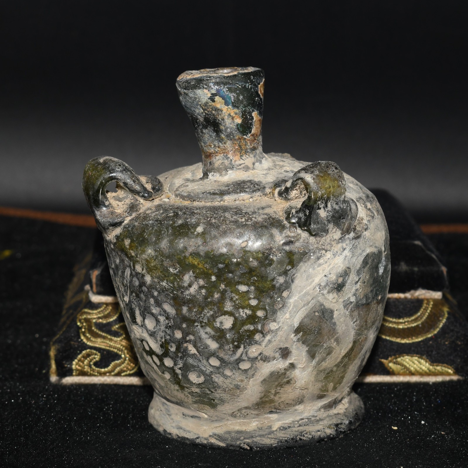 Very Big Ancient Roman Glass Bottle Container Circa 1st – 5th Century AD
