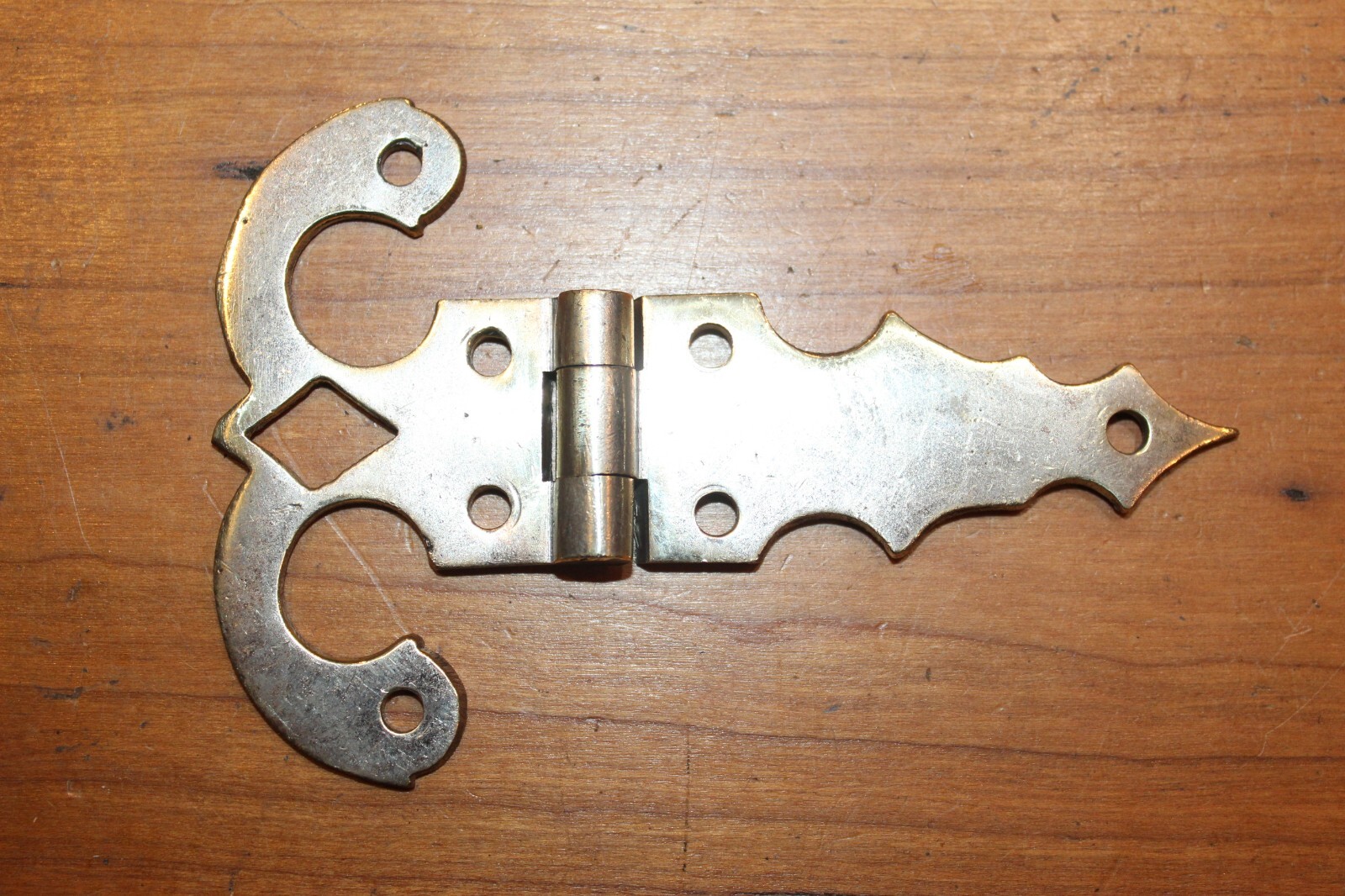 Antique Nickel on Bronze/Brass Unbranded Antique Ice Box Hinge F-22