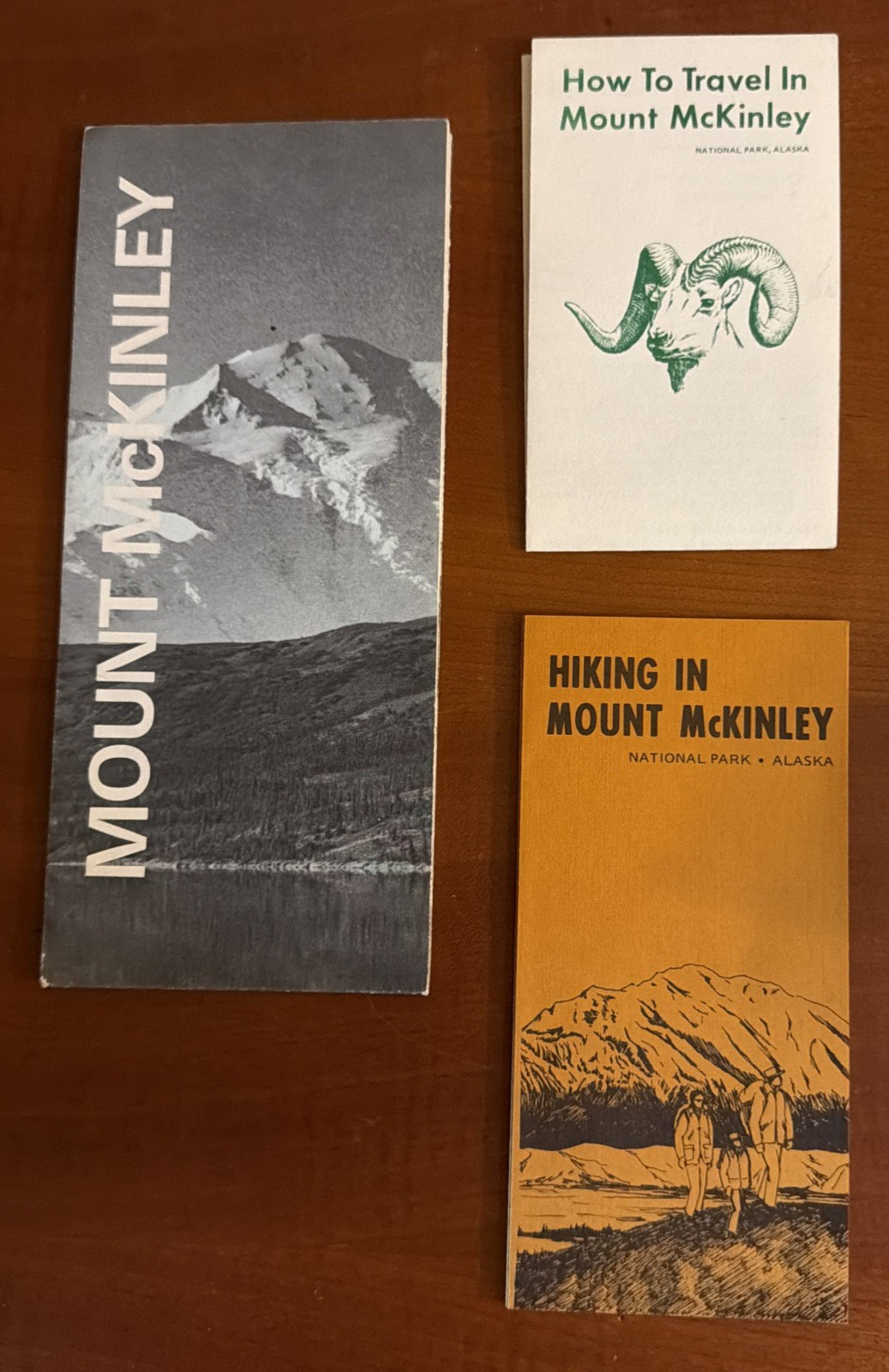 1974 Mount McKinley Map and Brochures National Park Service