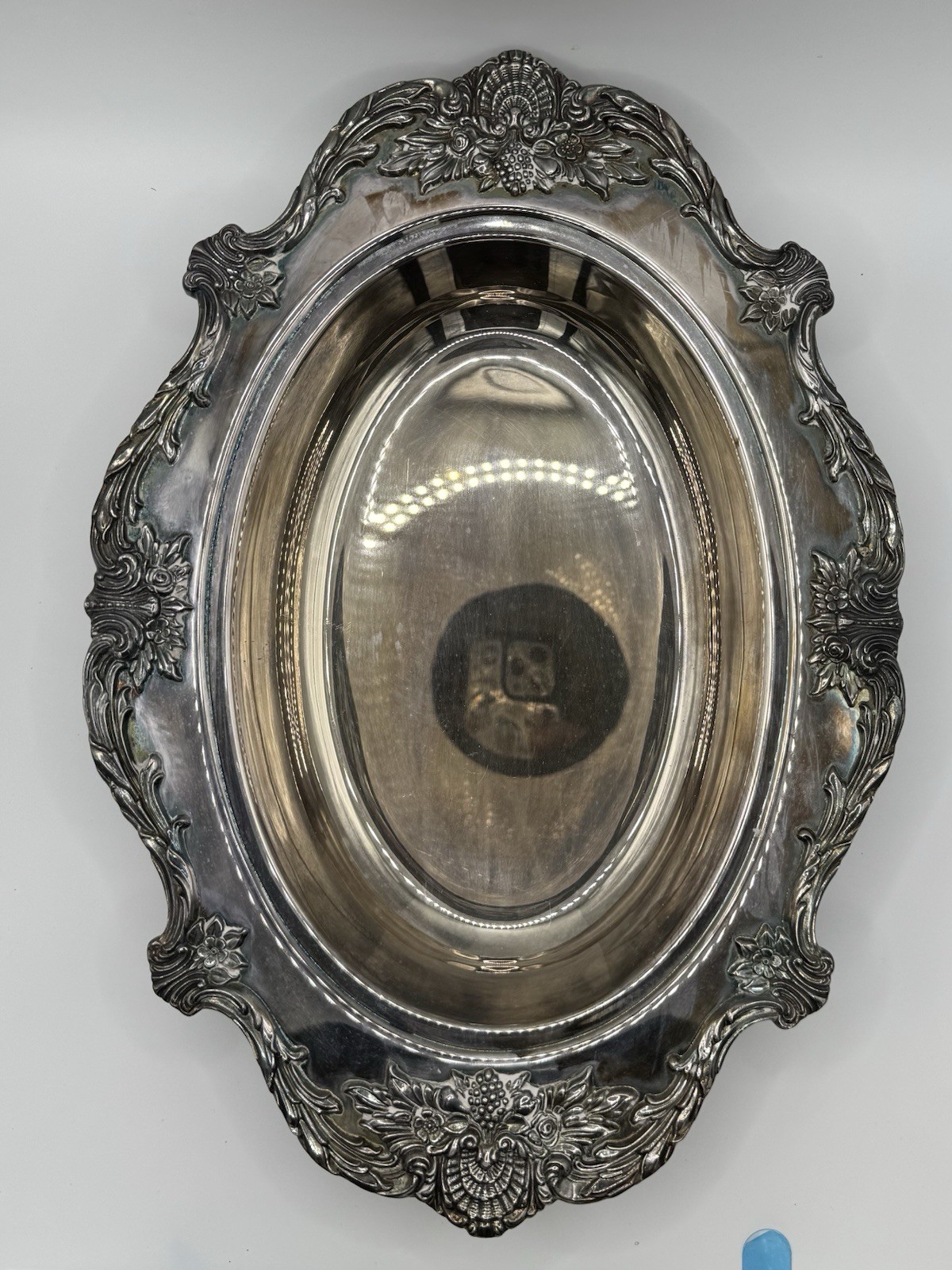Wallace Silverplate Ornate Oval Platter Tray