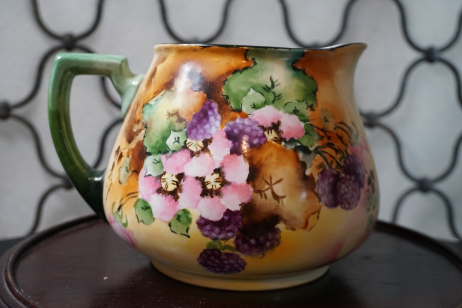 Authentic Antique Limoges France WG & Co. Hand Painted Porcelain Floral Creamer