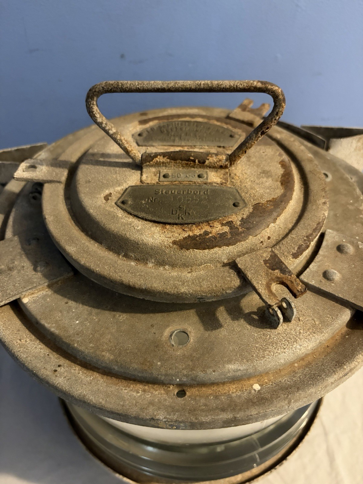 Vintage East German Nautical Ship’s Ship Port Starboard Boat Lantern Mast Light