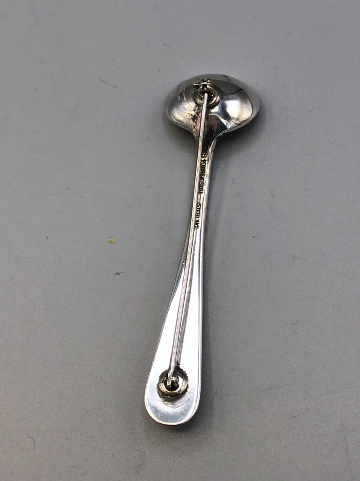 S. Kirk & Son Repousse Sterling Silver Master Salt Lapel Pin 3″