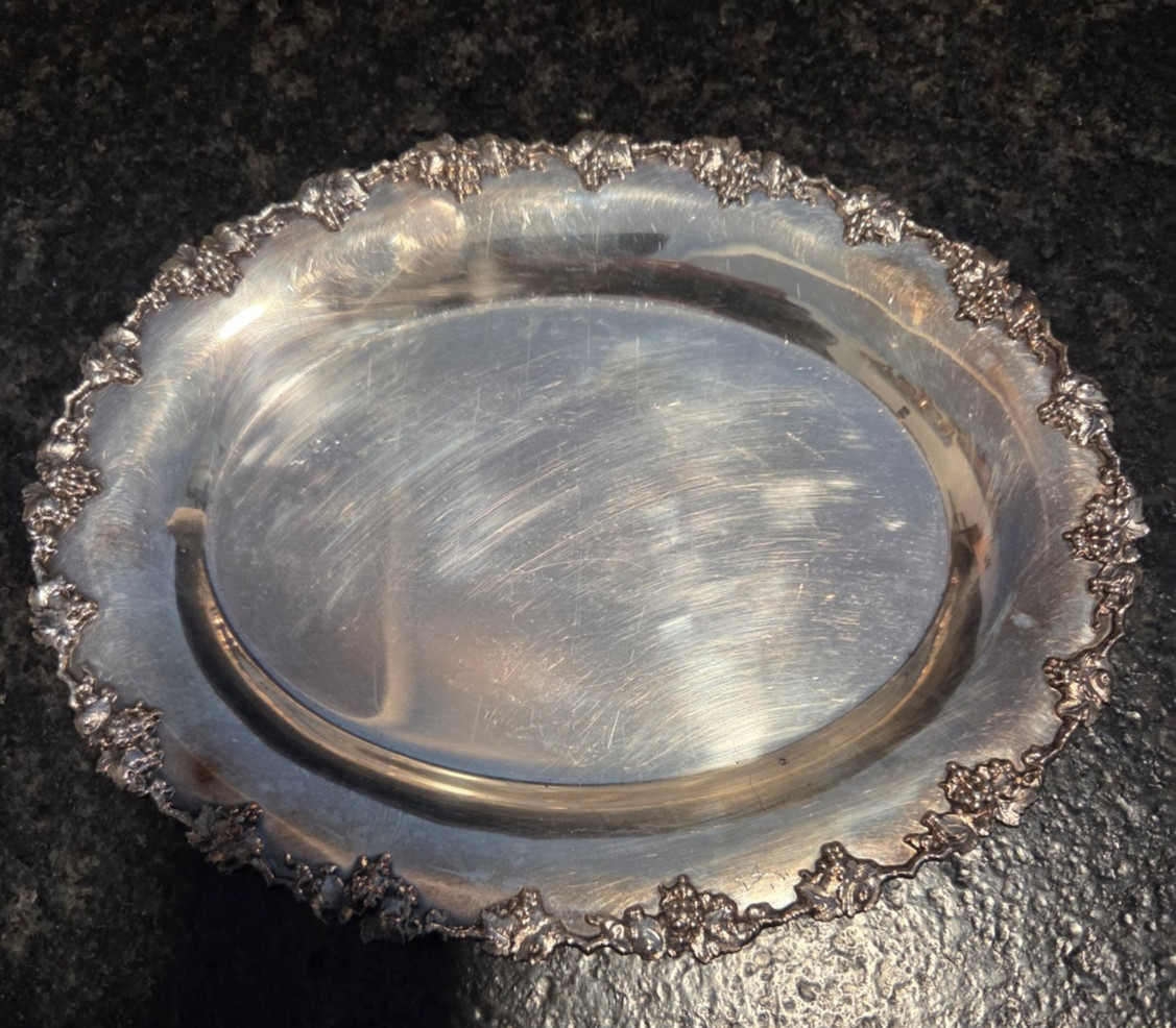 VTG SILVER PLATED WM ROGERS WMMRS 21/308 BREAD TRAY(DR-22-M-0)