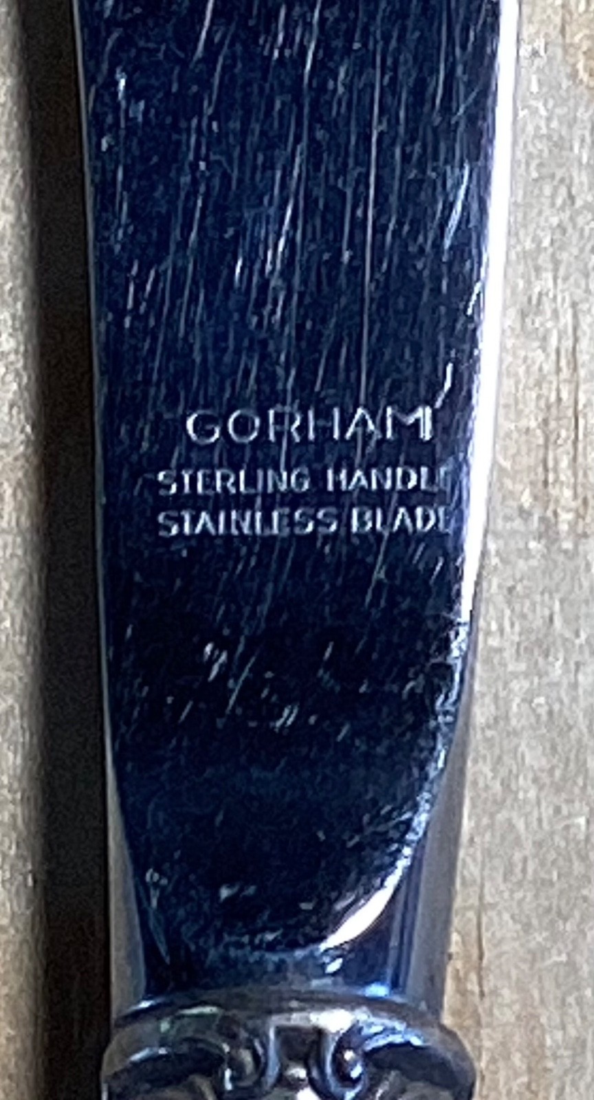 Gorham Chantilly Butter Knife -Sterling Handle -Stainless Blade 6 5/8″-READ AD !