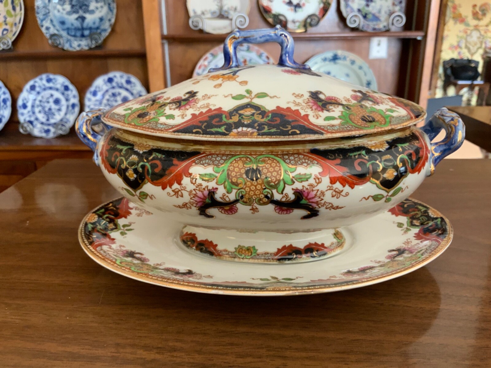 English Royal Doulton Small Tureen Early 20th C Matsumai Hand Painted