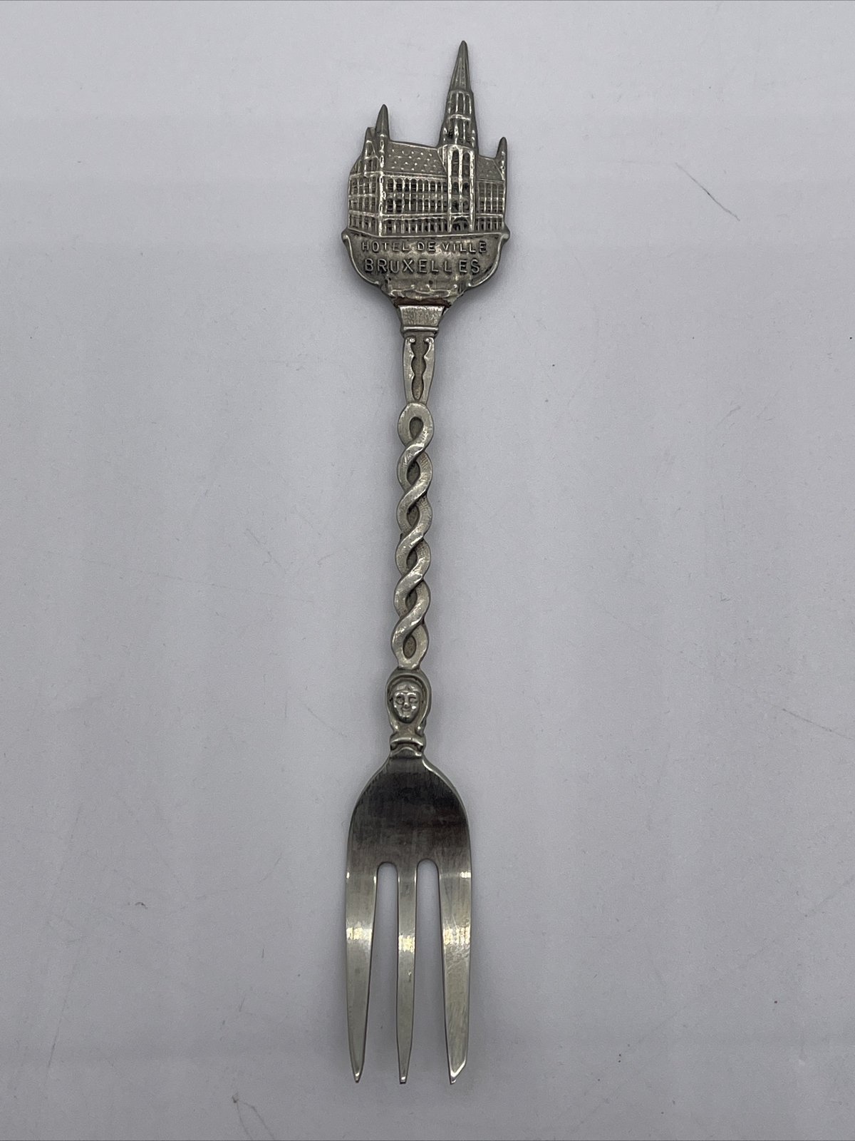 Antique Hotel De Ville Bruxelles 835 Silver Souvenir Fork- 5 Inches