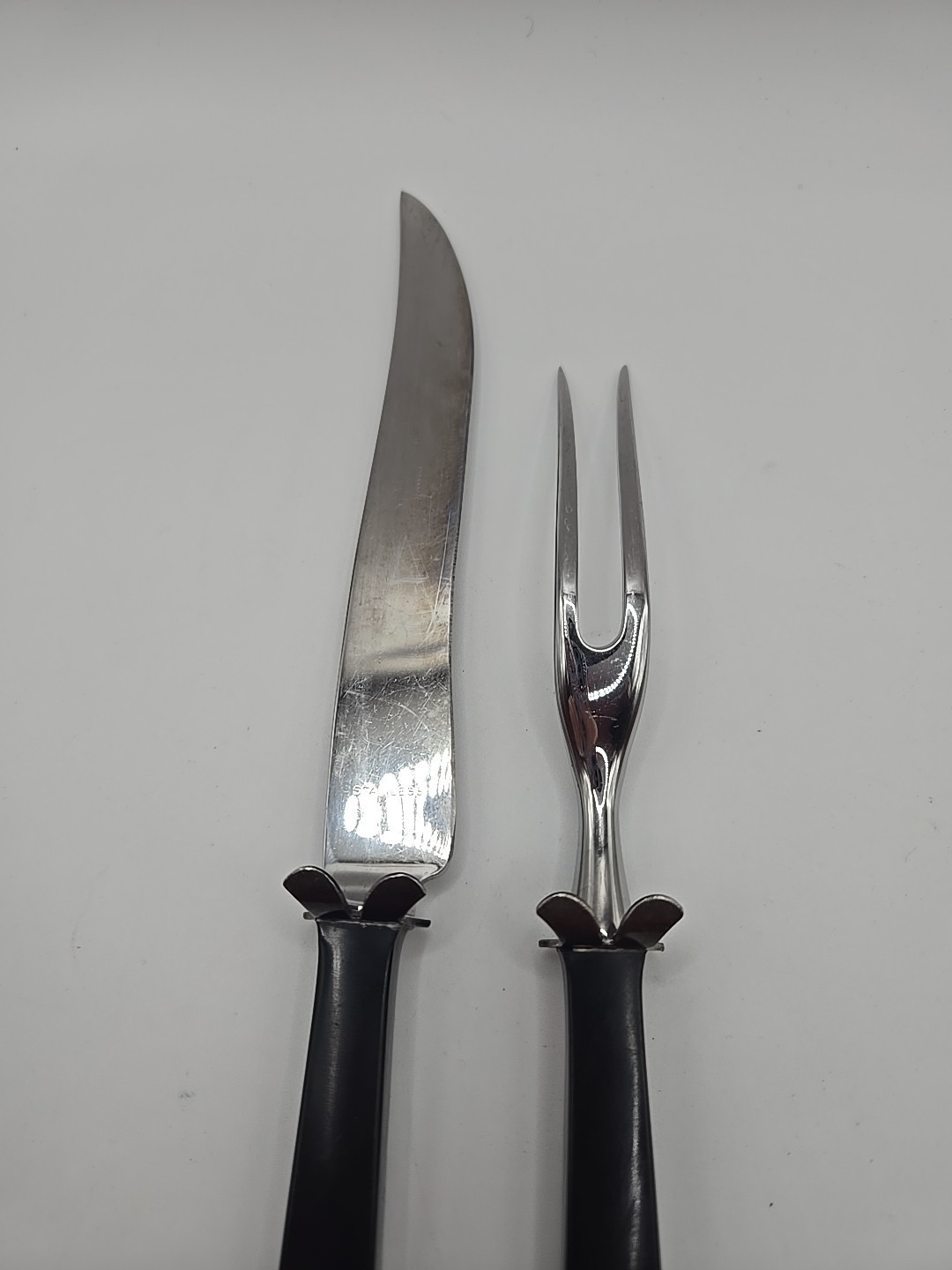 Lunt Contrast Sterling Silver Carving Set – No Monogram