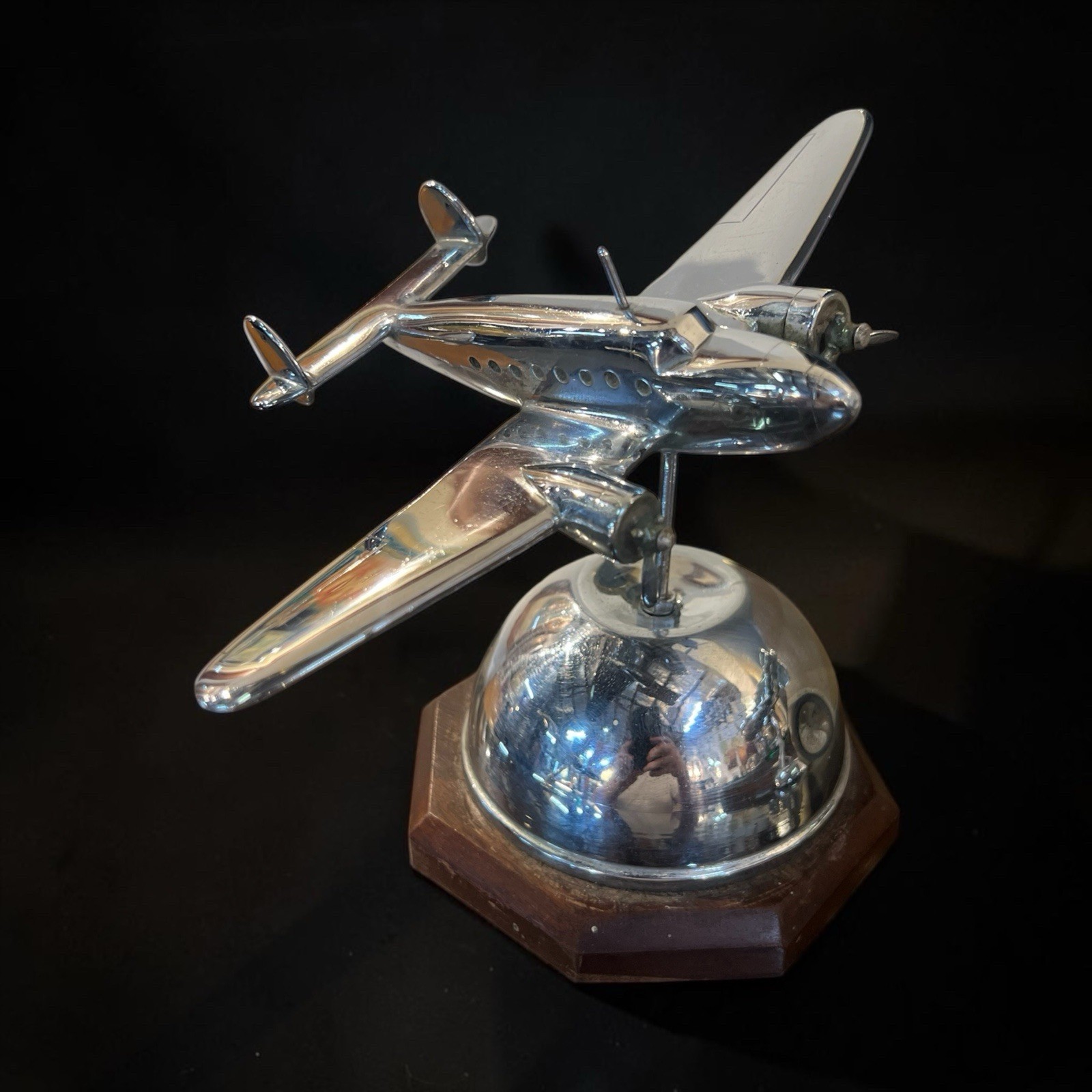 Nickel Plated 1935 Lockheed Hudson Airliner Model