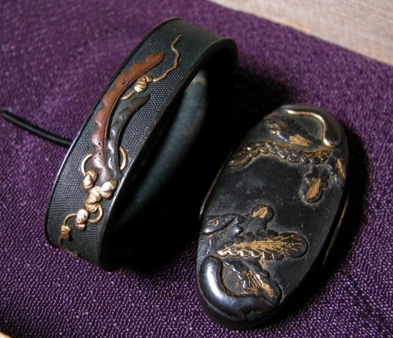 Fuchigashira Japan Antiques Japanese Swords Edo Period Copper White Radish JPN