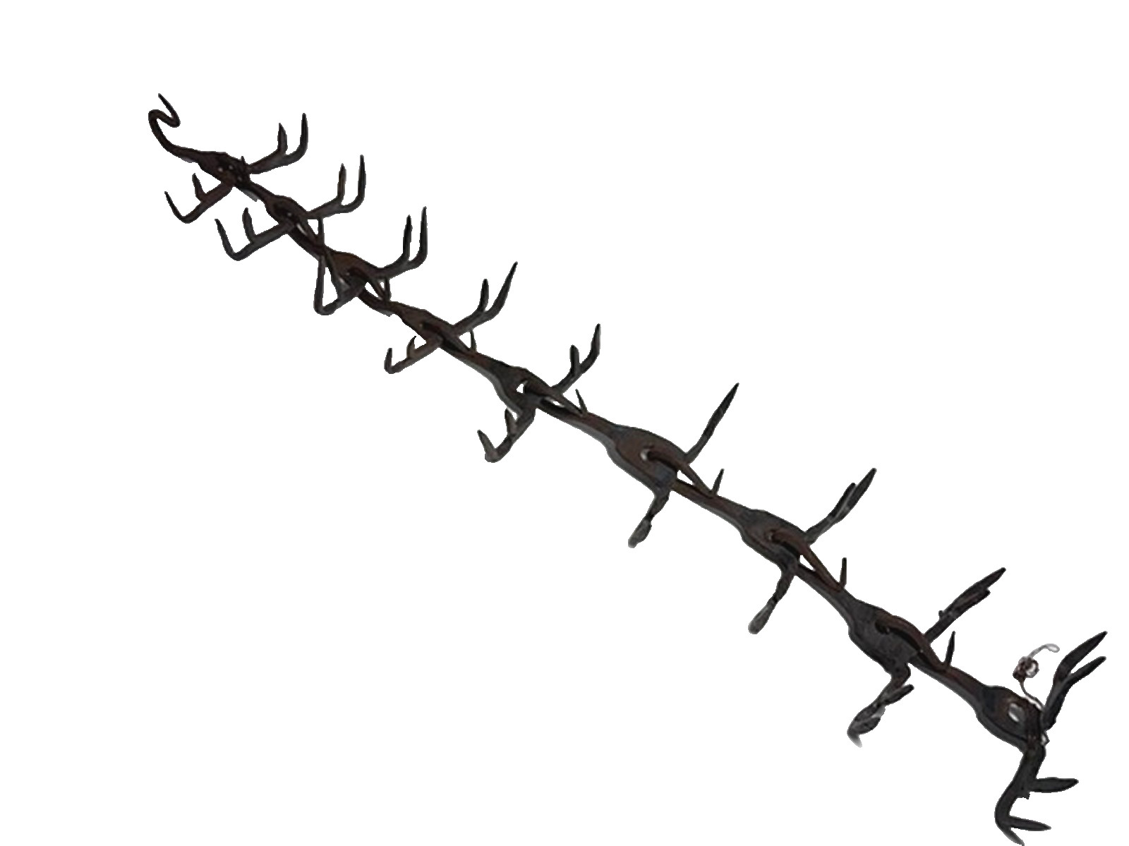 Vintage Hand-forged Iron Hanging Meat Rack