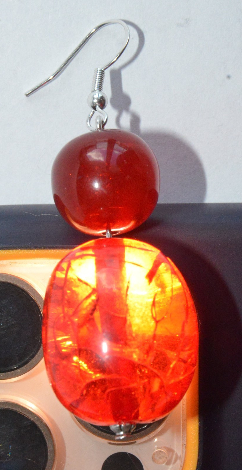 ✅RUSSIAN SOVIET BALTIC CHERRY AMBER SILVER HOOK EARRINGS BAKELITE NECKLACE WATCH