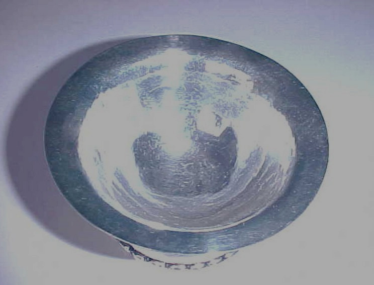 Evald Nielsen Art Deco Denmark Silver Hammered Master Salt Cellar Bowl Ca. 1926