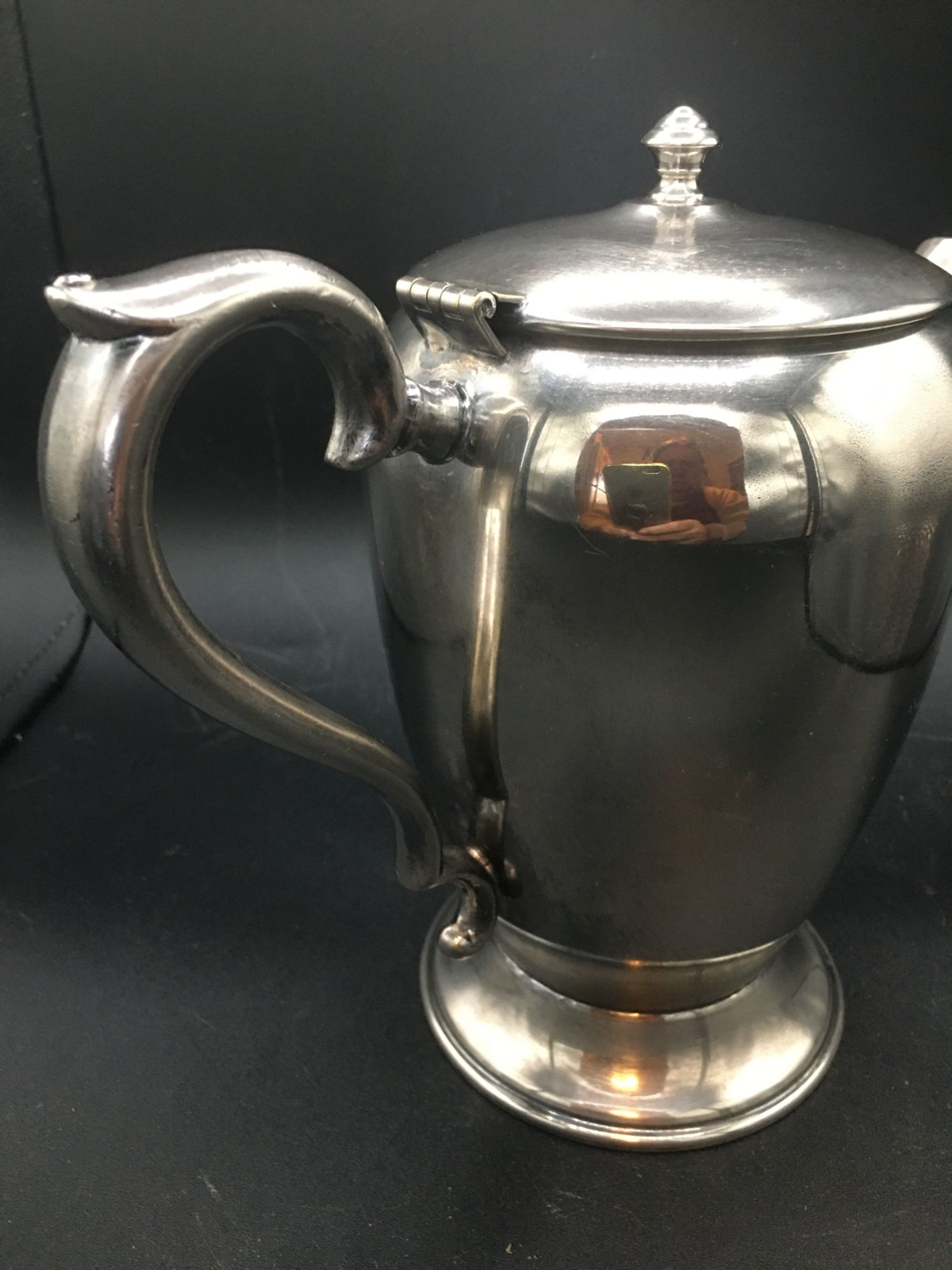 KEYSTONE SILVER COFFEE POT Silverplate Over Copper KEYSTONEWARE Vintage