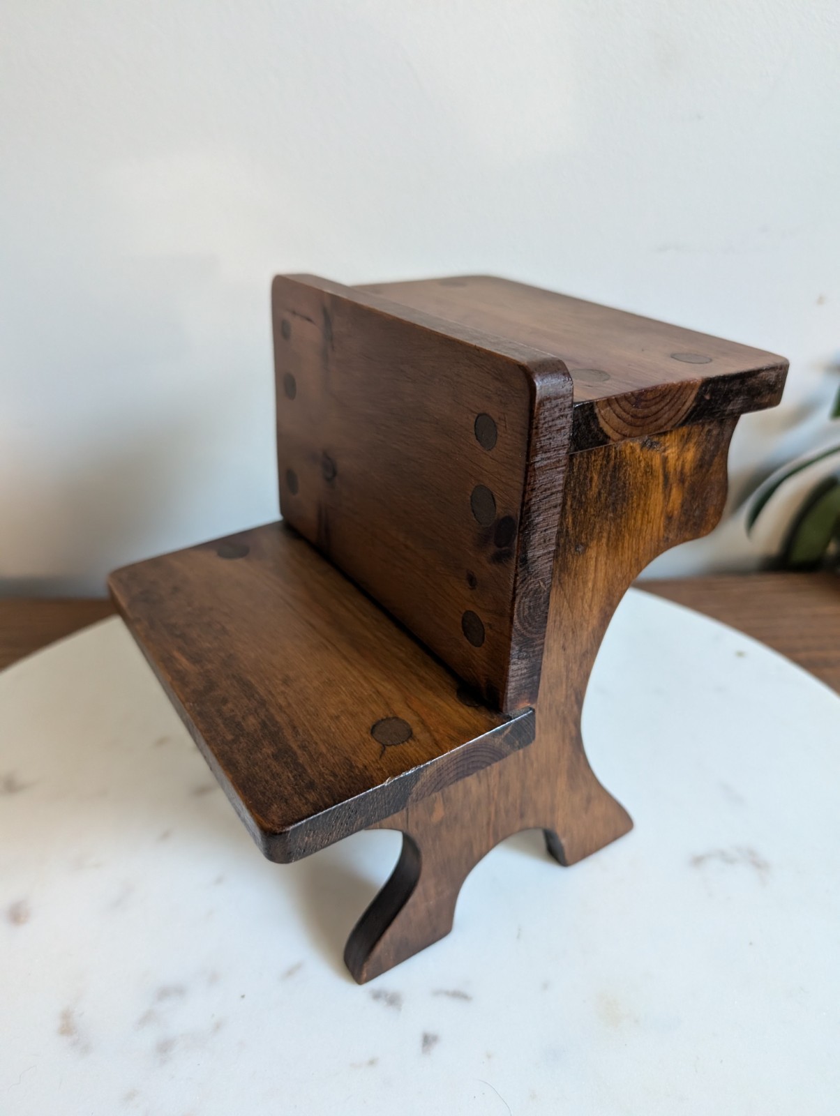 Miniature Wooden Desk Doll Furniture Handmade Primitive Rustic Decor