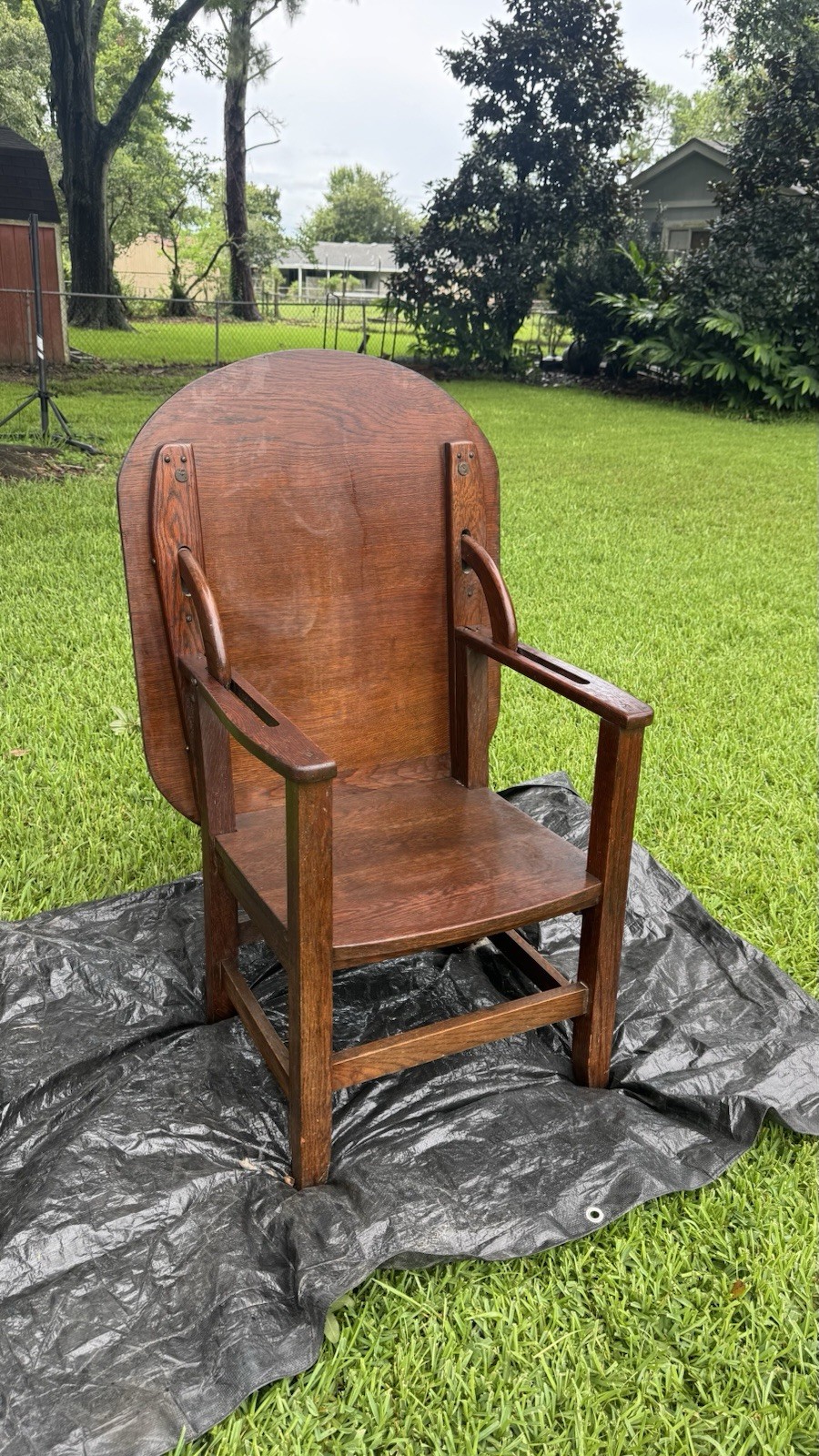 Antique Mission Oak Monk’s Chair Table Convertible Metamorphic Bench