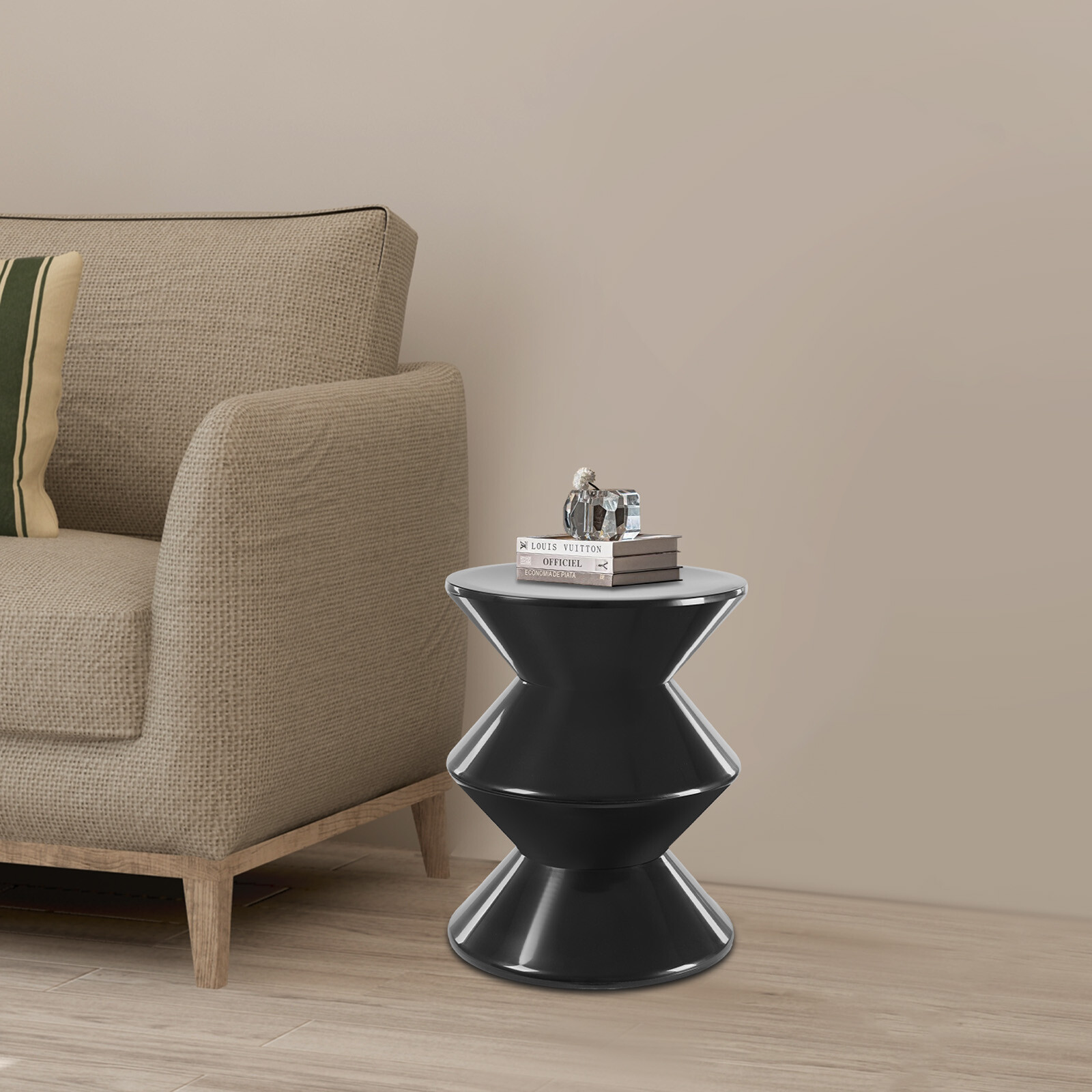 Modern Round Floor Standing Side Table – Stylish Sofa End Table