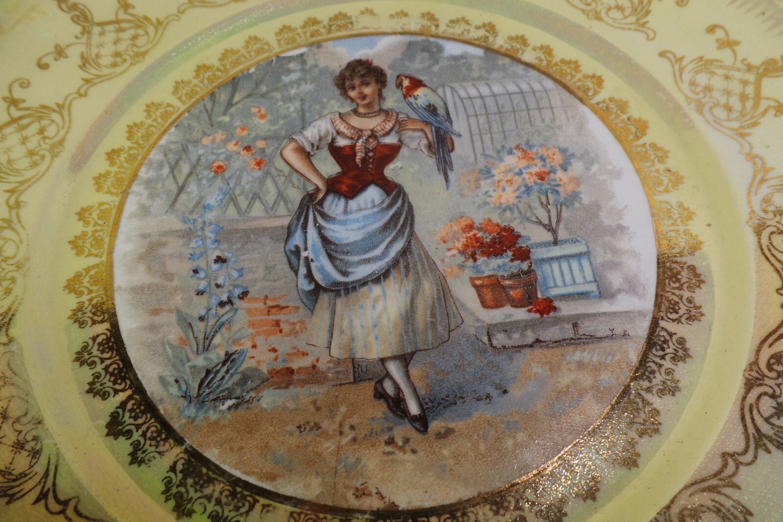 Antique advertizing plate Moore clothing co. 10″