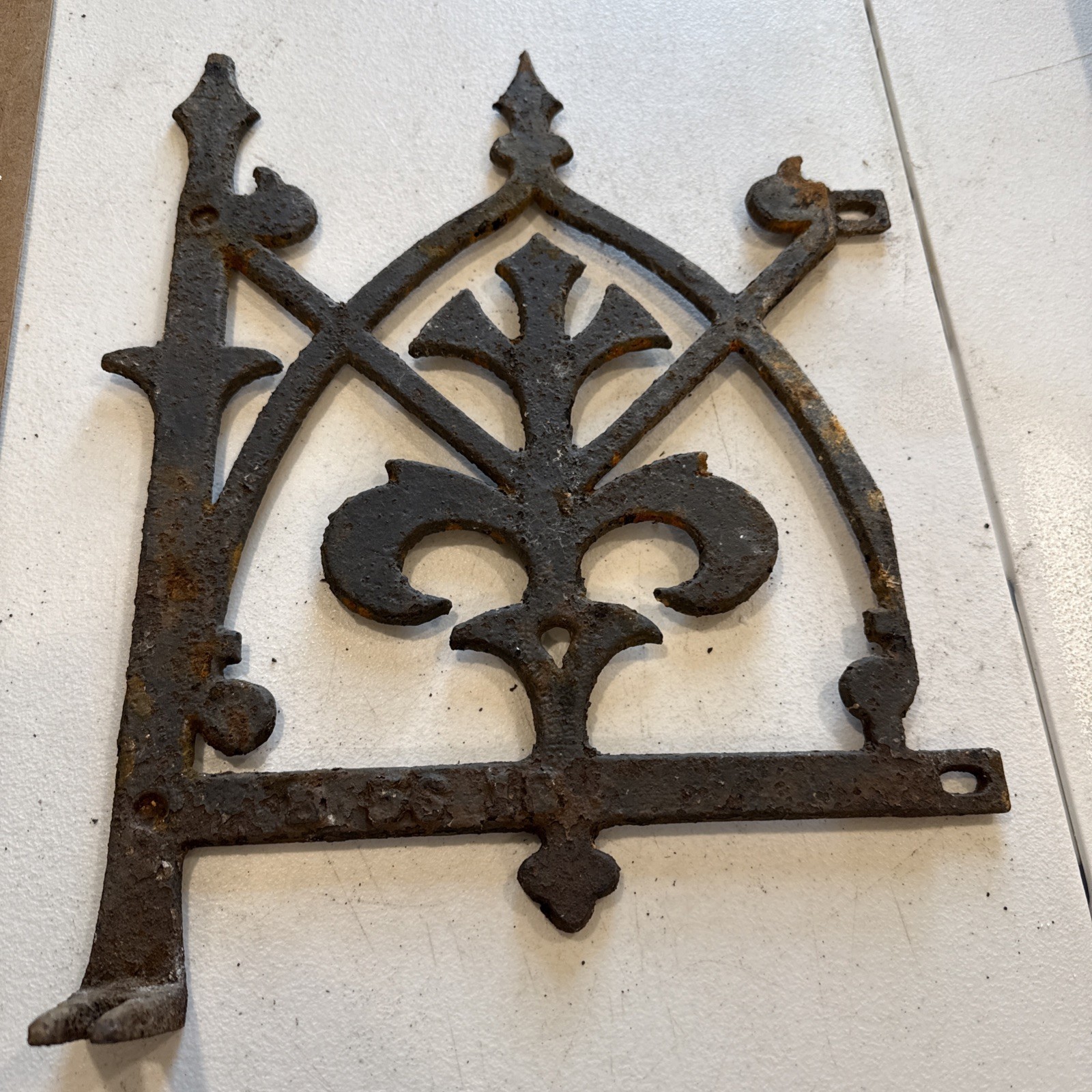 Antique Salvaged Wrought Iron Widows Walk Roof Fence AS IS 14.5″ x 11″ AS FOUND
