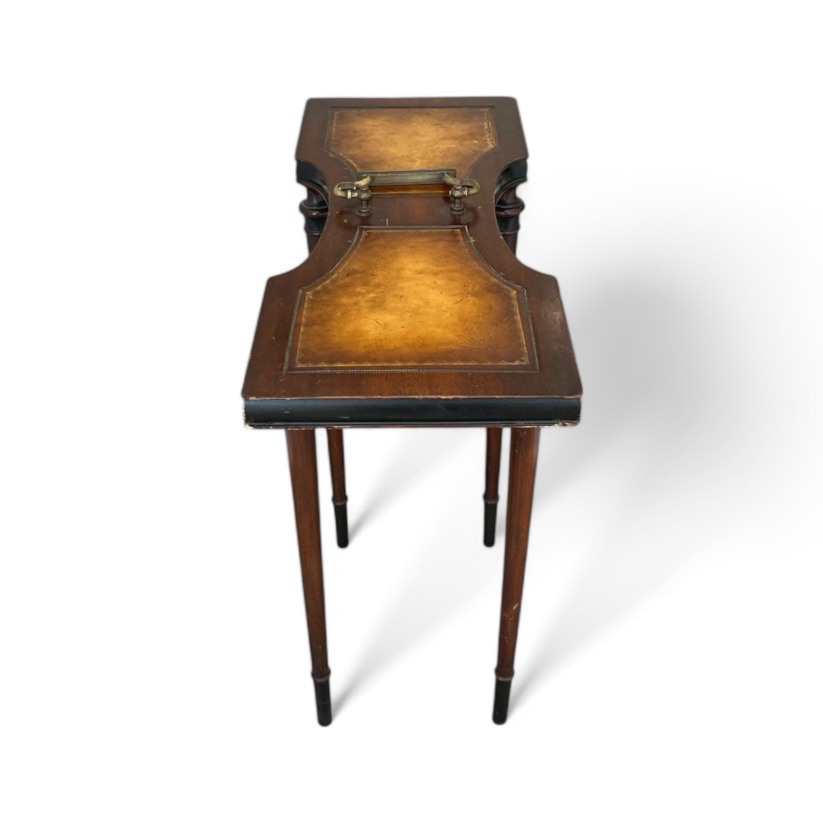 Antique 19th Century Weiman Heirloom Mahogany Tea Table With Folding Handle