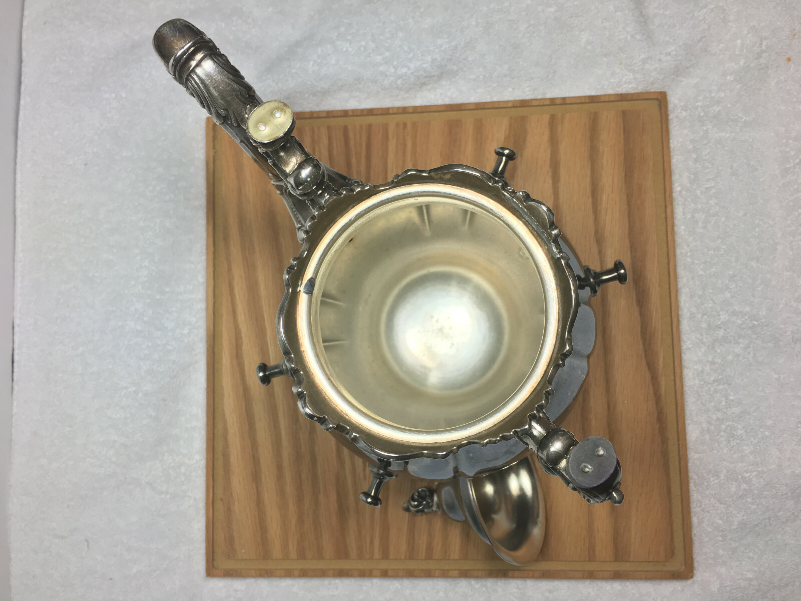 Mid Century Wallace Baroque Silver Plate Coffee & Tea Rococo Teapot #299