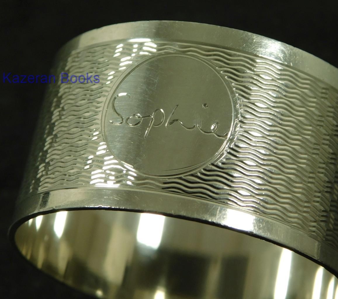 Vintage Solid Sterling Silver Napkin Ring 1971 By J Gloster Ltd ‘Sophie’