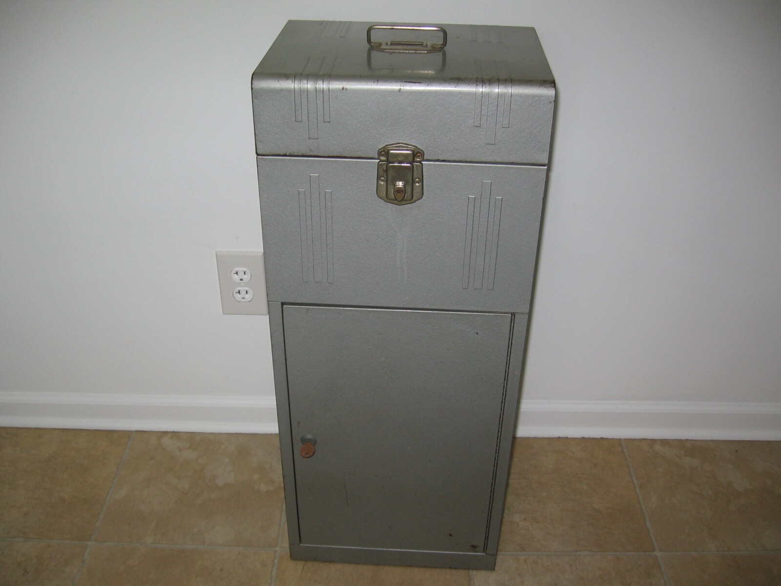 Vtg Industrial Steampunk double file Cabinet Bar Kitchen Cocktails Re purpose